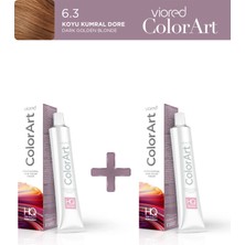 Viored ColorArt 2'li Tüp Boya 60 ml 6.3 Koyu Kumral Dore