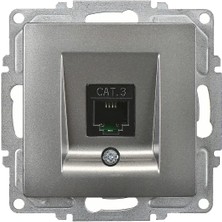 Günsan Elektrik Günsan Visage Nümeris Telefon Prizi (Cat3), Füme (Mekanizma + Tuşkapak)