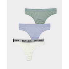 GOST LİRİA Cheerfull Kadın String Külot  3 Lü Paket - Çok Renkli