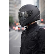 Ls2 Rapıd 2 Mat Concrete Kask (Gri Vizör + Şeffaf Vizör)