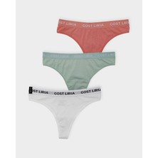 GOST LİRİA Spring Kadın String Külot  3 Lü Paket - Çok Renkli
