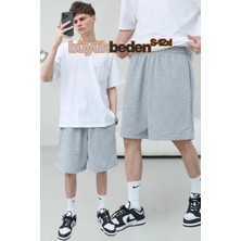 Vladivosto Diz Hizasında Büyük Beden Ekstra Bol Battal Kalıp Şort