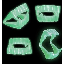 Wintoup Parti Fotoğraf Çekimi Halloween Gerçekçi Korkutucu Görünüm Fosforlu Çift Damak Takma Vampir Dişi