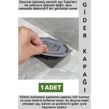 Wintoup Lavabo Banyo Mutfak Pas Küf Tutmaz Sevimli Ayı Figür Koku Önleyici Kulplu Esnek Silikon Gider Kapağı