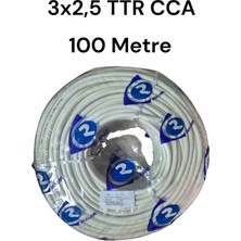 Ruller 3x2.5 Ttr Cca Tam Kesit Kablo 100 Metre