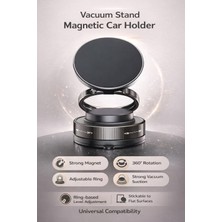 Montbell Vakumlu Manyetik Araç Içi Telefon Tutucu – Katlanabilir, Güçlü, 360° Döner, Düz Yüzeylere Uygun