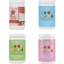 Dr. Gusto Royal Icing 4’lü Set 200 gr – Pembe, Yeşil, Kırmızı, Mavi Kurabiye ve Pasta Dekoru