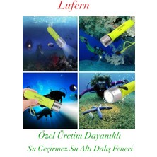 Lufern Özel Üretim Dayanıklı LED Su Altı Dalış Feneri Parlak Balıkçılık Kamp Şnorkel Fotoğraf Su Geçirmez