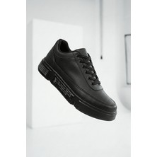 Zerenyus ZR-J-X20 Günlük Rahat Kalın Taban Siyah Erkek Sneaker