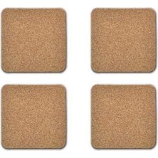 Bosphorus Ahşap Bardak Altlığı 4 Adet Çiçek Desen 9X9CM