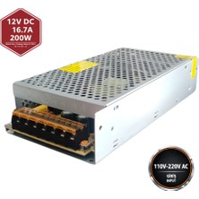 Vorex Peace B2881 12V 16.7A 200W Kalın Metal Kasa Adaptör | Dc Güç Kaynağı