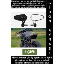 Wintoup Dayanıklı Kolay Montaj Motor Yan Ayna Güvenli Kullanım Geniş Net Görüş Şık Motosiklet Gidon Aynası