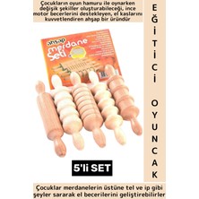 Wintoup Çocuk Eğitici Oyuncak Ince Motor El Kasları Oyun Hamuru Şekil Beceri Geliştirici 5'li Merdane Seti