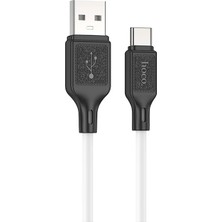 Najmaddin.com Hoco X90 USB To Type-C 3A Silikon Hızlı Şarj ve Data KABLOSU-(5775)
