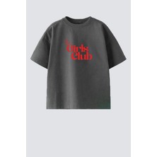 Monila Kız Çocuk Pamuklu Bisiklet Yaka Baskılı T-Shirt