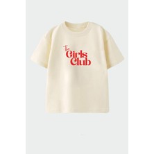 Monila Kız Çocuk Pamuklu Bisiklet Yaka Baskılı T-Shirt