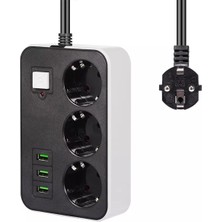 Özbience 3’lü Usb’li 1.8 M Akım Korumalı Priz, Güç ve Şarj Çözümü
