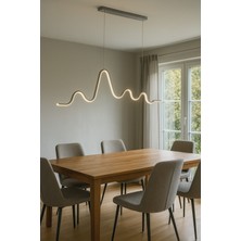 Normadia Şık Ritim Modern Yatak Odası ve Oturma Alanı Aydınlatmalı Masa Takımı