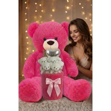 Sole Sevgililer Günü’ne Özel: Premium Kalp Balonlu Deluxe Peluş Fuşya Ayıcık Buketi – Özel Kutulu Tasarım