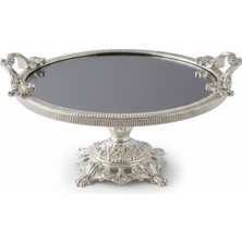 sembol Classy Lıne Yuv.cam Sunumluk Gümüş 22X20X5 cm