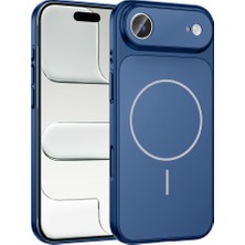 Case 4u Apple iPhone 17 Air  Kılıf  M-Safe Şarj Özellikli Kamera Korumalı Formen Kapak Mavi