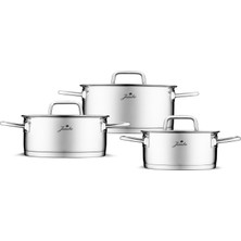 Jumbo New Assos 6 Parça Çelik Midi Tencere Seti