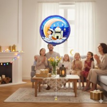 Dodomar 45 cm Kuran Öğreniyorum Temalı Mavi Folyo Balon - Dini Gün ve Etkinlik Dekorasyon Balonu
