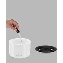 Najmaddin.com 3D Alev Işıklı Aromaterapi Makinesi – 360 ml Su Kapasiteli Sessiz Difüzör