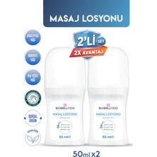 BioBellinda Doğal Biberiye Yeşilçay ve Okaliptus Karışımlı Özel Formüllü Masaj Losyonu 50 ml (2'li Set)