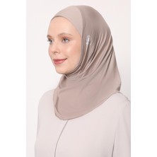 İhvan Online Hijab Sport Penye Bone - Açık Vizon