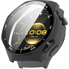 Alstrap Huawei Watch Gt6 Pro 46MM Kasa Koruyucu 360° Tam Koruma Sert Pc + Temperli Cam