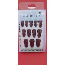 Beauty Badem Takma Tırnak Bordo