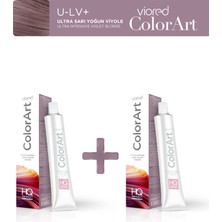 Viored ColorArt 2'li Tüp Boya 60 ml UL-V+ Ultra Sarı Yoğun Viyole