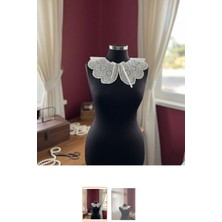 Pamuk Fisto Dantel Yaka (Saten Kurdele Bağlamalı)