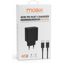 TeknoŞen 45 Watt Samsung Uyumlu Galaxy A14 A24 A34 A54 A74 Type-C  Type-C 45W Hızlı Şarj Seti