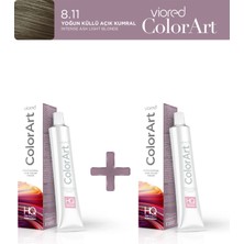 Viored ColorArt 2'li Tüp Boya 60 ml 8.11 Yoğun Küllü Açık Kumral