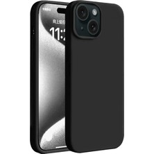 Marsilyan iPhone 15 Plus Kılıf First Silikon - Siyah
