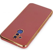 Marsilyan Huawei Mate 20 Lite Kılıf Volet Silikon - Kırmızı