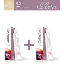 Viored ColorArt 2'li Tüp Boya 60 ml 9.0 Sarı