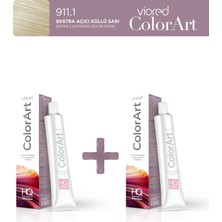 Viored ColorArt 2'li Tüp Boya 60 ml 911.1 Ekstra Açıcı Küllü Sarı