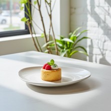 Külsan 6125.PW - Bermuda 6'lı Beyaz Servis Tabak Seti  25X20 Cm, Thermoset Melamin