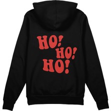 The Lucid Lab Ho Ho Ho Oversize Hoodie - Siyah