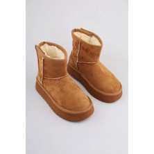 Kız Çocuk Siyah Cırtlı Hafif Içi Yünlü Kaydırmaz Taban Bot