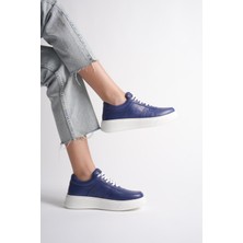 Analin Shoes Kadın Hakiki Deri Sneaker Bağcıklı Spor Ayakkabı