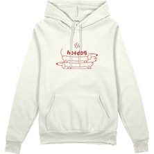The Lucid Lab Hotdog Oversize Hoodie - Beyaz