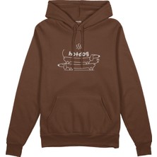 The Lucid Lab Hotdog Oversize Hoodie - Kahverengi