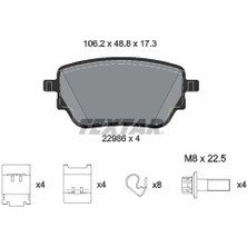 Textar 2298601 Fren Balatası Arka Mercedes W177 V177 W247 C118 X118 H247 X247 A0004207500