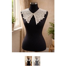 Pamuk Fisto Dantel Yaka (Saten Kurdele Bağlamalı)