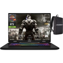 MSI Msı Crosshair A17 Hx Ryzen 7 8840HX D8WGKG-038XTR-K01 64GB 1tb RTX5070 8gb Freedos 17" Wqxga Gaming Laptop & D8WGKG038XTRK01