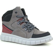 Erkek Çocuk Siyah Su Geçirmez Kaydırmaz Taban Hakiki Deri Bot